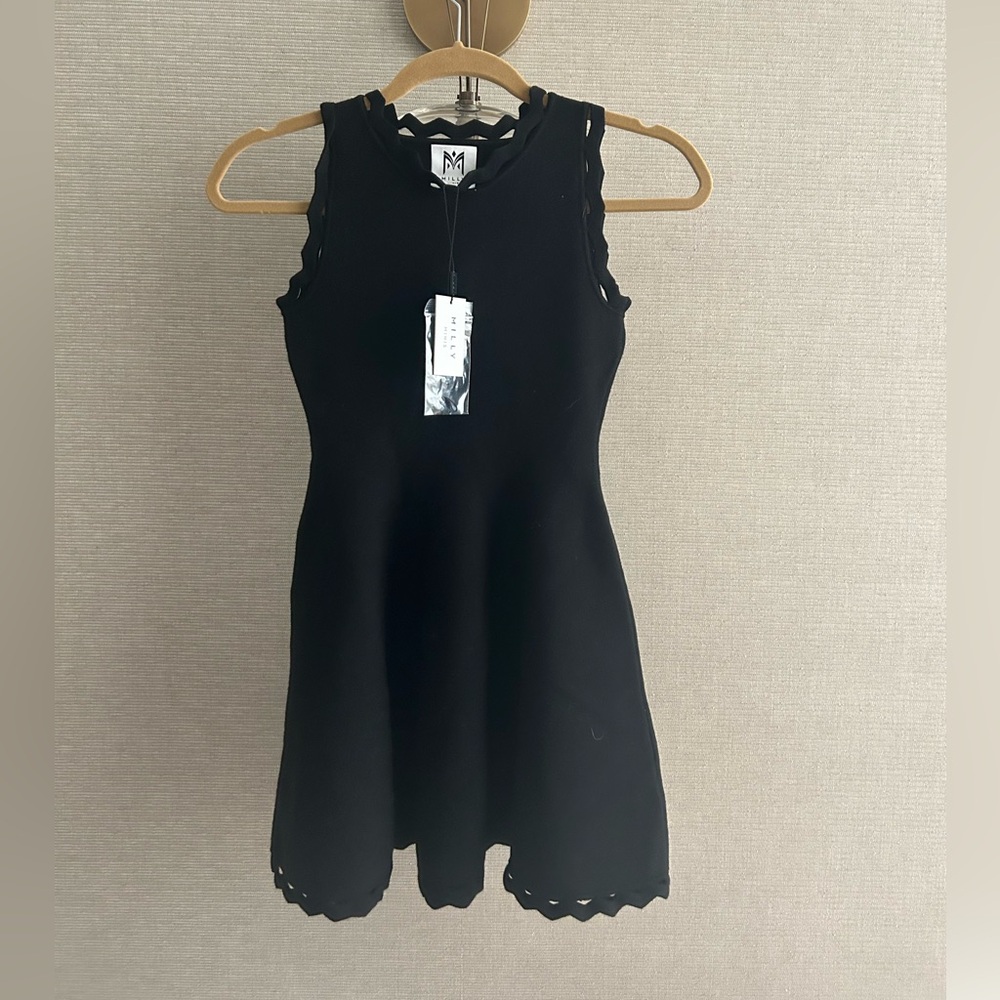 Mini Milly Zig Zag Trim Flare Dress